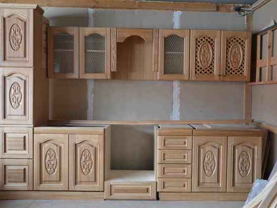 Угловые шкафы для кухни с выдвижными ящиками